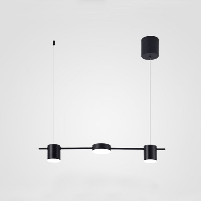Trum Aluminium Hänglampa Eiland Modern Enkel 3/5-lamps Svart/Guld Taklampa i Varm/Vit Ljus