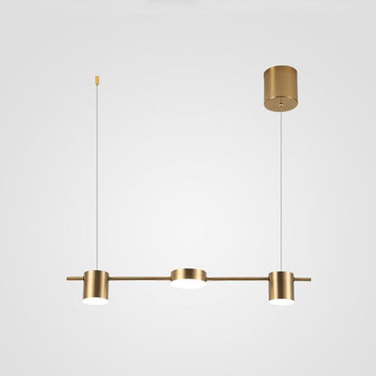 Trum Aluminium Hänglampa Eiland Modern Enkel 3/5-lamps Svart/Guld Taklampa i Varm/Vit Ljus