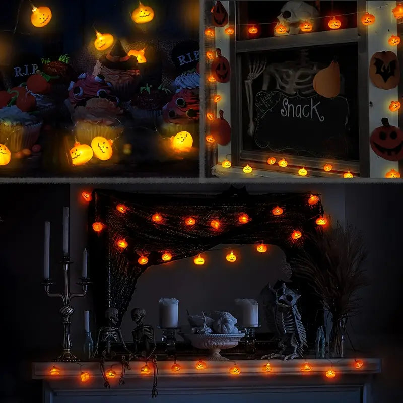 Halloween Pumpa Ljusserie – LED Dekoration för inomhus &amp; utomhus