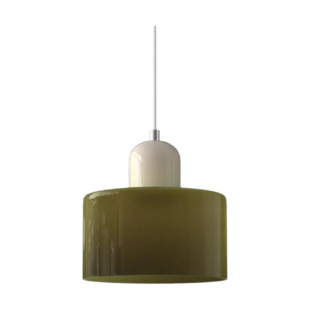 Glaspendelampa – Elegant cylindrisk pendellampa för mysiga vardagsrum