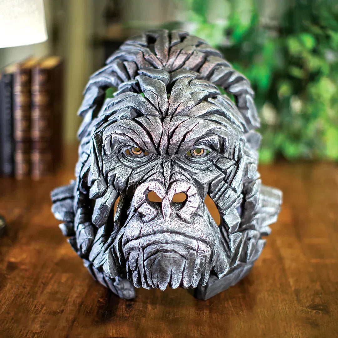 Lifelike gorilla figure made of resin for decoration