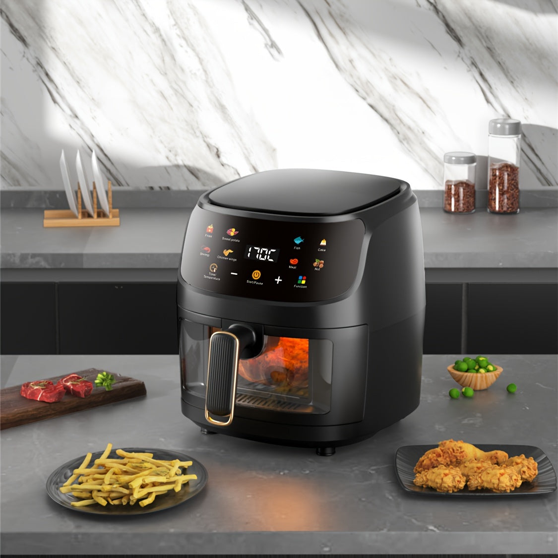 Stor kapacitet digital luftfritös för hemmet