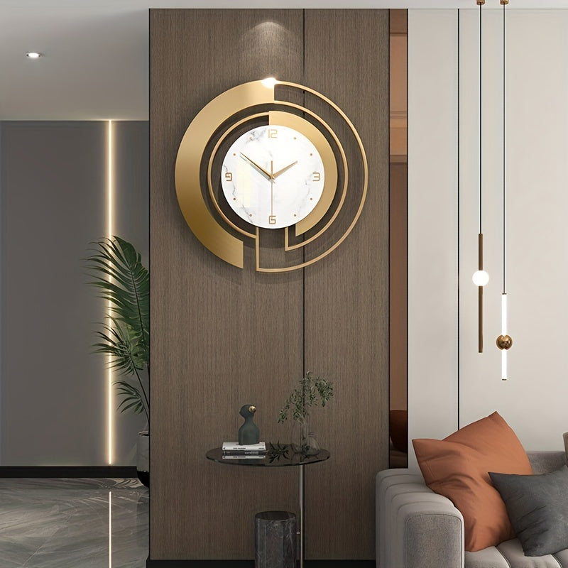 LuxuryTime - Modern Metallväggklocka, 18 tum