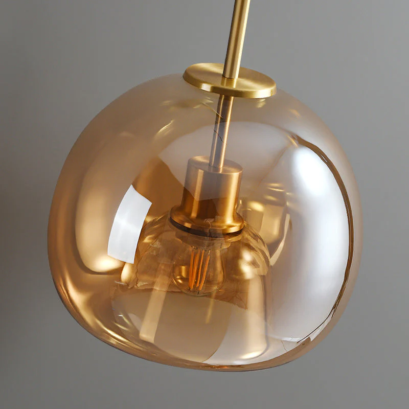 Moderna Taklampor med Retro Koppar och Glasdesign