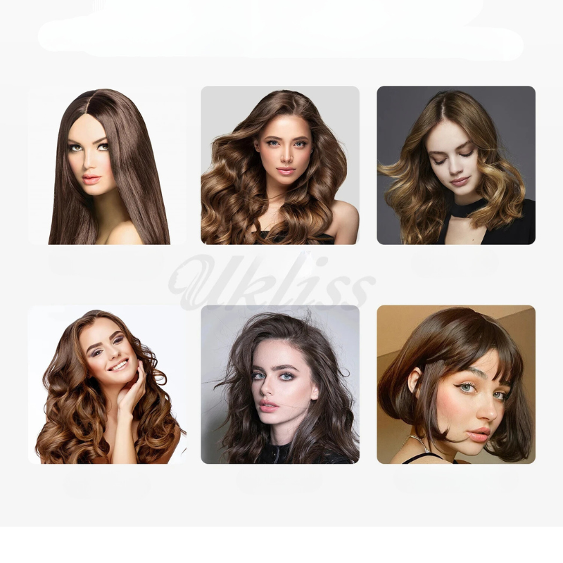 Carvallo 3-i-1 Varmeluft Stylerborste | Locktång, Volymborste & Glattborste | 32 mm Keramik-Turmalin | Snabb uppvärmning