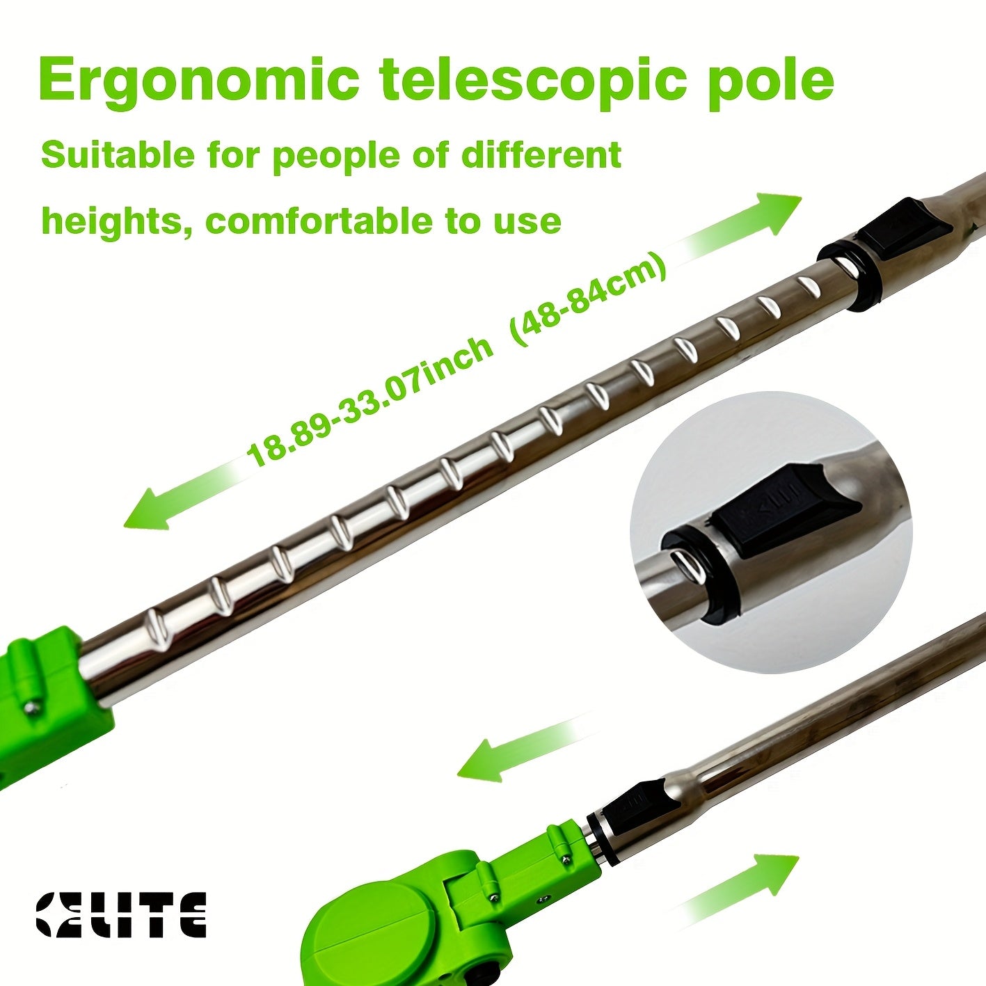 Carvallo Grästrimmer GrünKraft | Trådlös & Justerbar | Flera knivhuvuden | Lätt & Bärbar