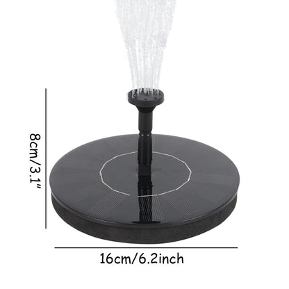Solcellsdriven trädgårdsvattenfontän