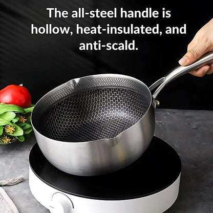 Modern Kastrull i Rostfritt Stål med Glaslock