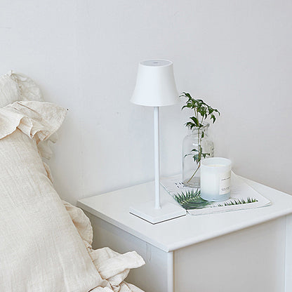 Trådlamp Bordslampa Metallskärm USB Touch