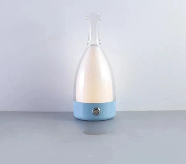 LuxeGlow - Modern Glas Bordslampa med Dimbar LED Belysning