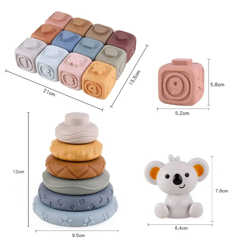 Baby Sensoriska Stapelblock