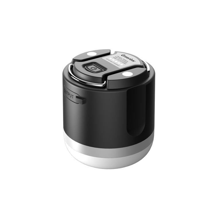 Bärbar LED Campinglampa med Powerbank – Uppladdningsbar, USB-port, för utomhus och nödsituationer