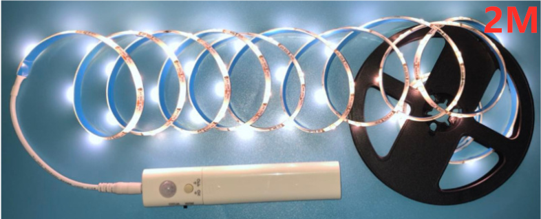 LED Ljuslister med fjärrkontroll – 2 meter flexibel strip för dekorativ belysning i skåp och hyllor