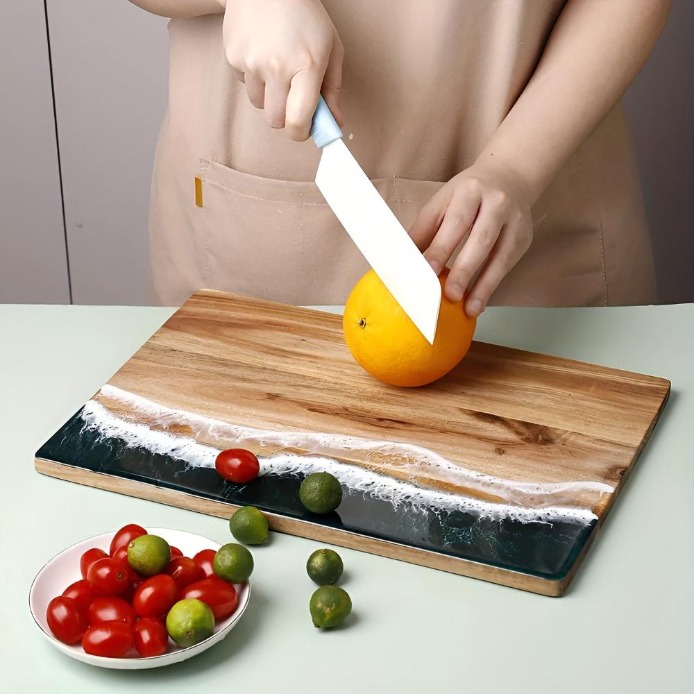 Ocean Wave Harpiksakaciaträ Skärbräda