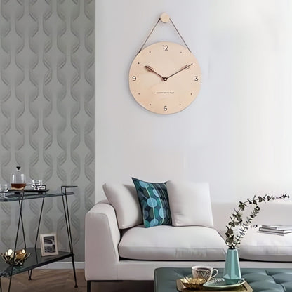 Minimalistisk rep trä väggklocka