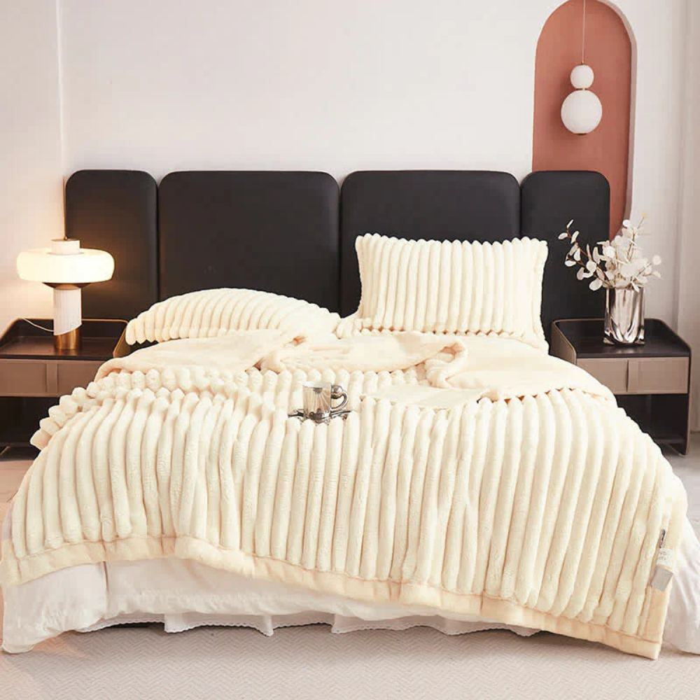 Mjukt Falskt pälsfleecefilt