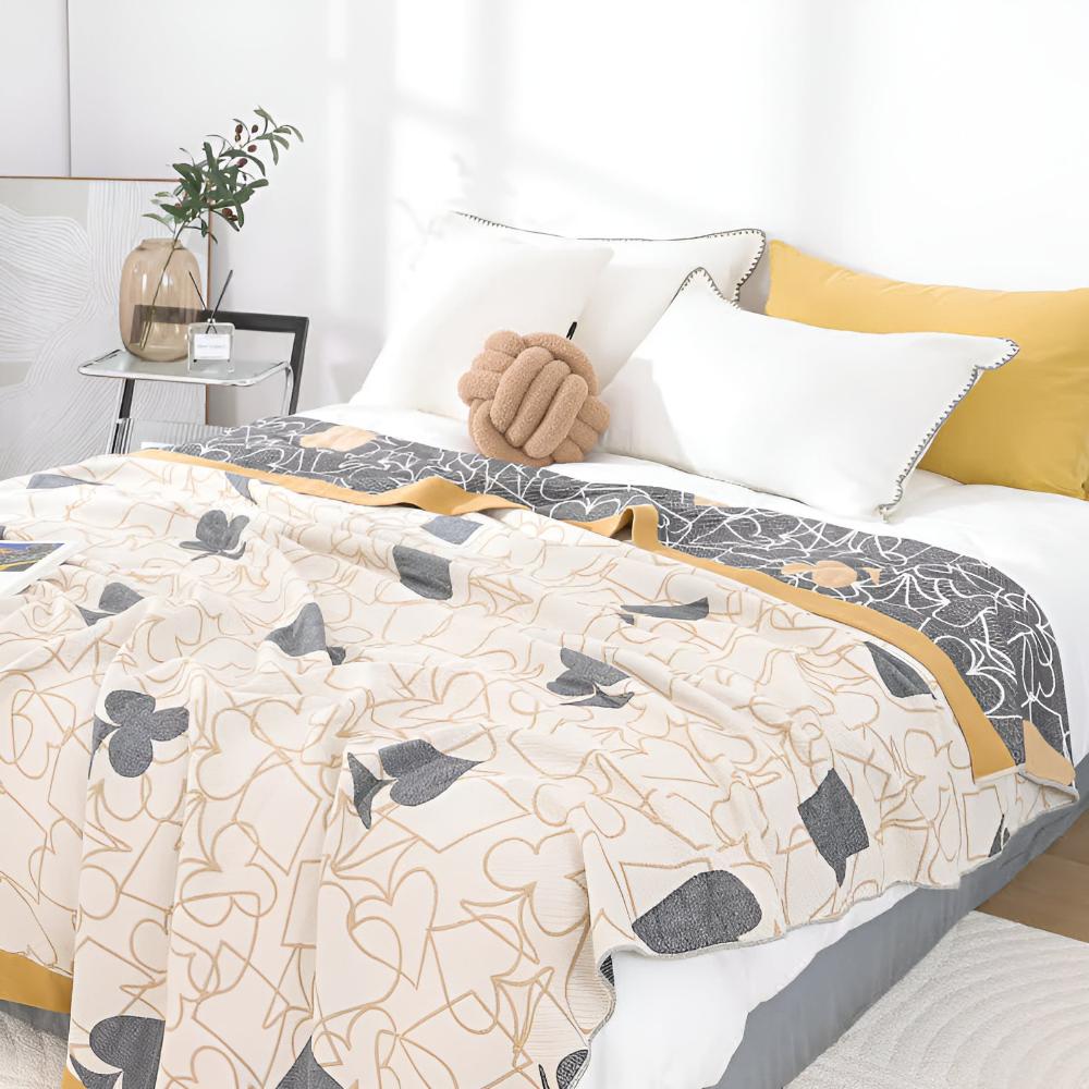 Poker Mönster Bomull Filt