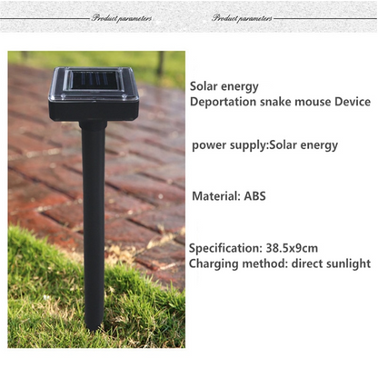 Solcellsdriven orm- och skadedjursavskräckare – ultraljudsenhet för trädgården