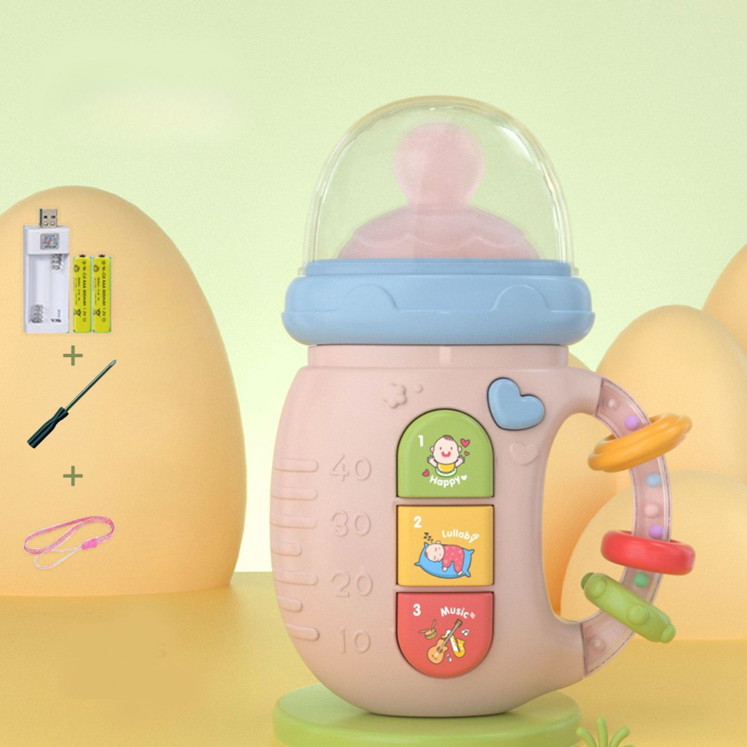 Musical napp med bitleksak och rassel