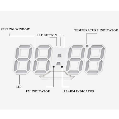 LED-Digital Väckarklocka - Temperatur och Alarm