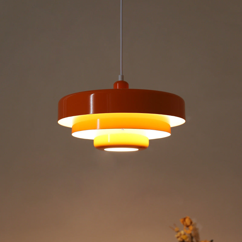 Pendellampa Mid-Century Orange Metallupphängning