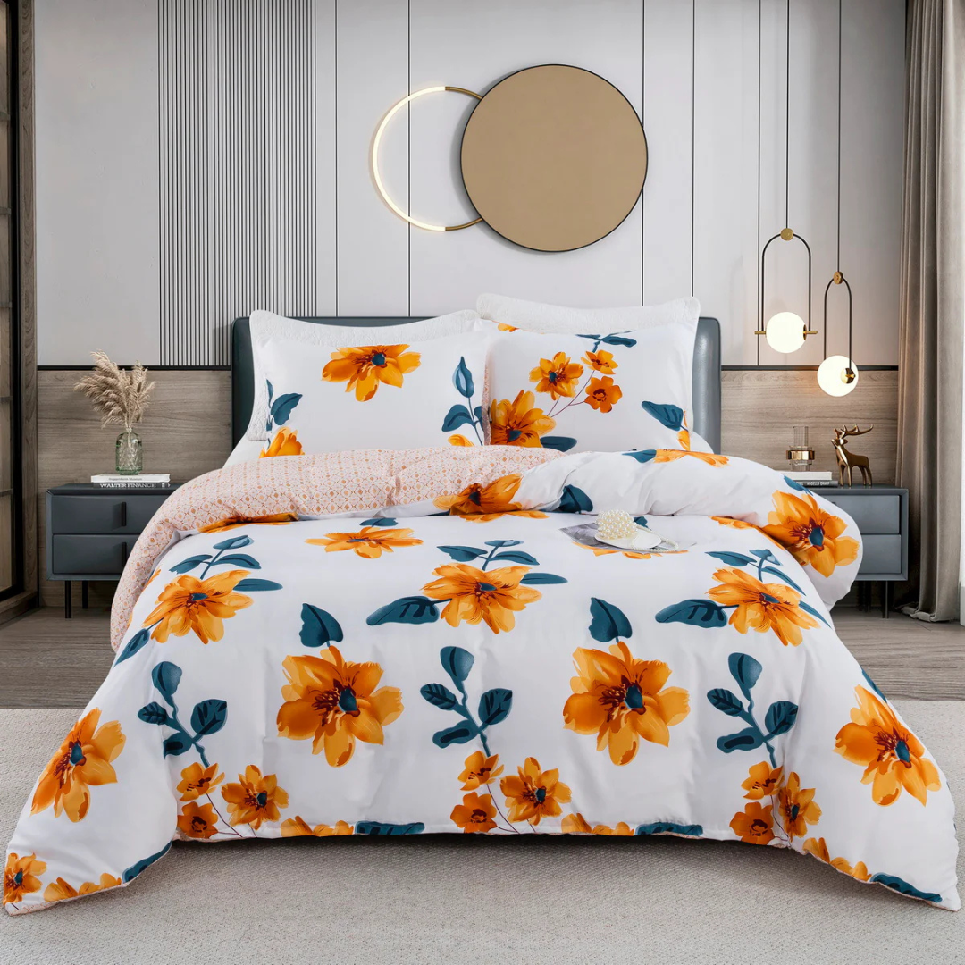 Duvet Cover Set Modern Randig Polyester Sängkläder
