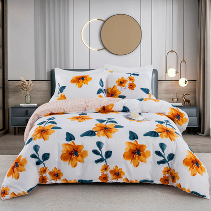 Duvet Cover Set Modern Randig Polyester Sängkläder