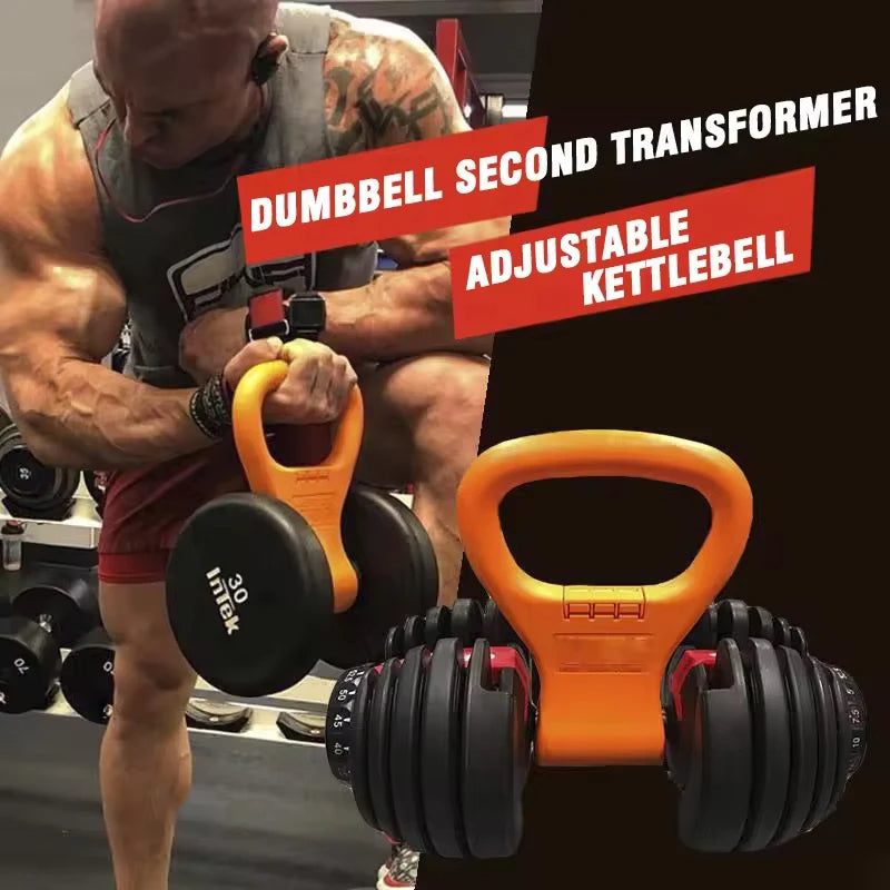 Kettlebell Hantelgrepp – Justerbart, Lättvikt GYM Utrustning Handtag för Reseträning, Passar Alla Hantlar