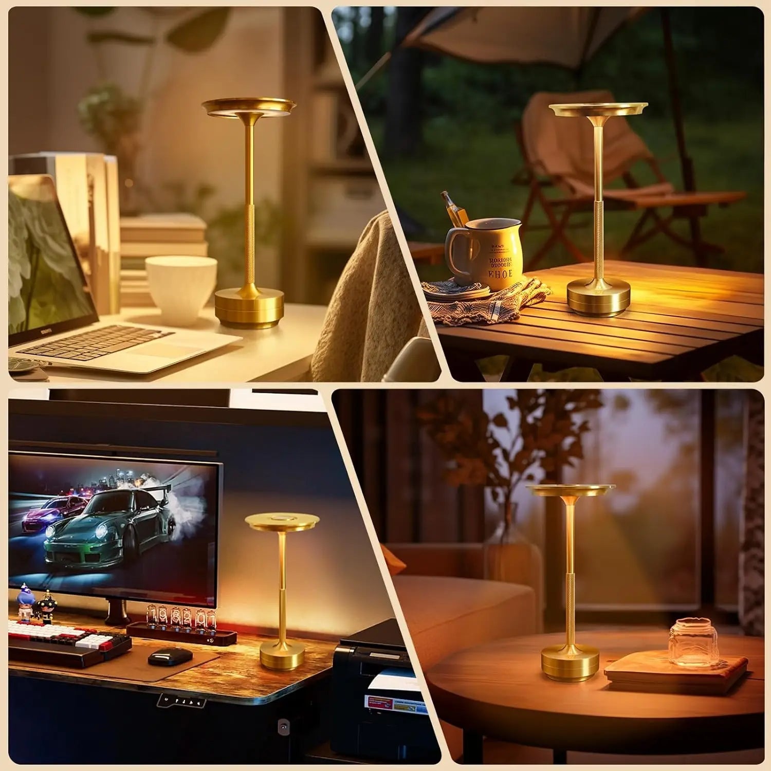 Trådlös Modern Aura Bordslampa - Trådlös Bordslampa med Touchkontroll &amp; Modern Nordisk Design