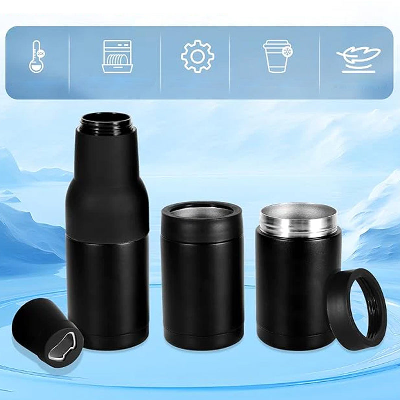 Carvallo - Ölflaskor och burkkylda med ölöppnare