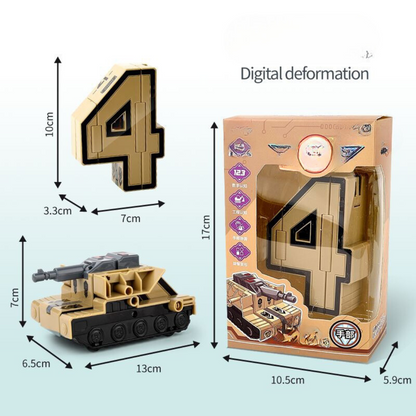 Fällbar nummerfordon barnleksak