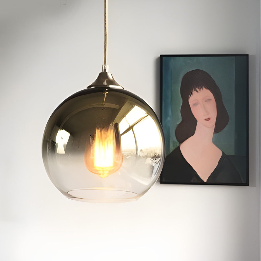 SphereGlow - Modern Glasklar Industrial LED- Handlamp för Kök och Matrum