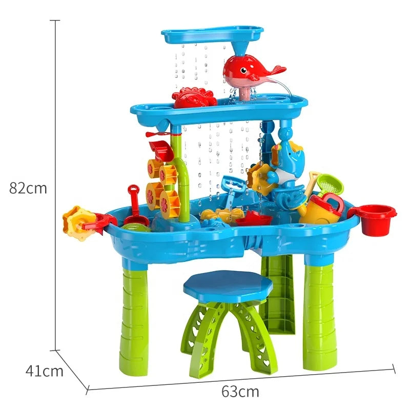 KIDSPLASH | 3-i-1 Utomhus Sand &amp; Vattentabell För Barn