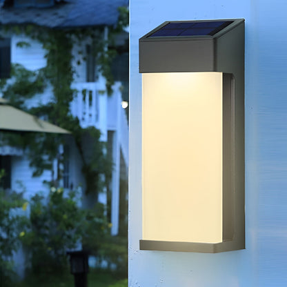2 Stk Rektangulära LED Solarskyddade Vägglampor