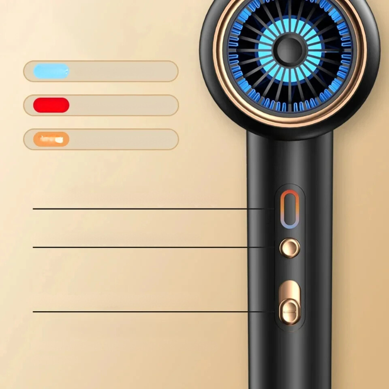 Carvallo & Stylingborste Stylista Pro T821 | 2000W+ Effekt | Ionenfunktion & Fällbar | 24 cm | EU-kontakt