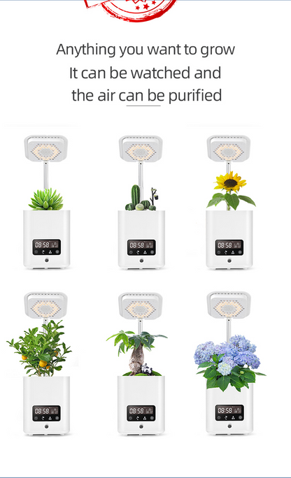 Multifunktionell intelligent hydroponisk växtkruka med kalender, diffusor och skrivbordslampa