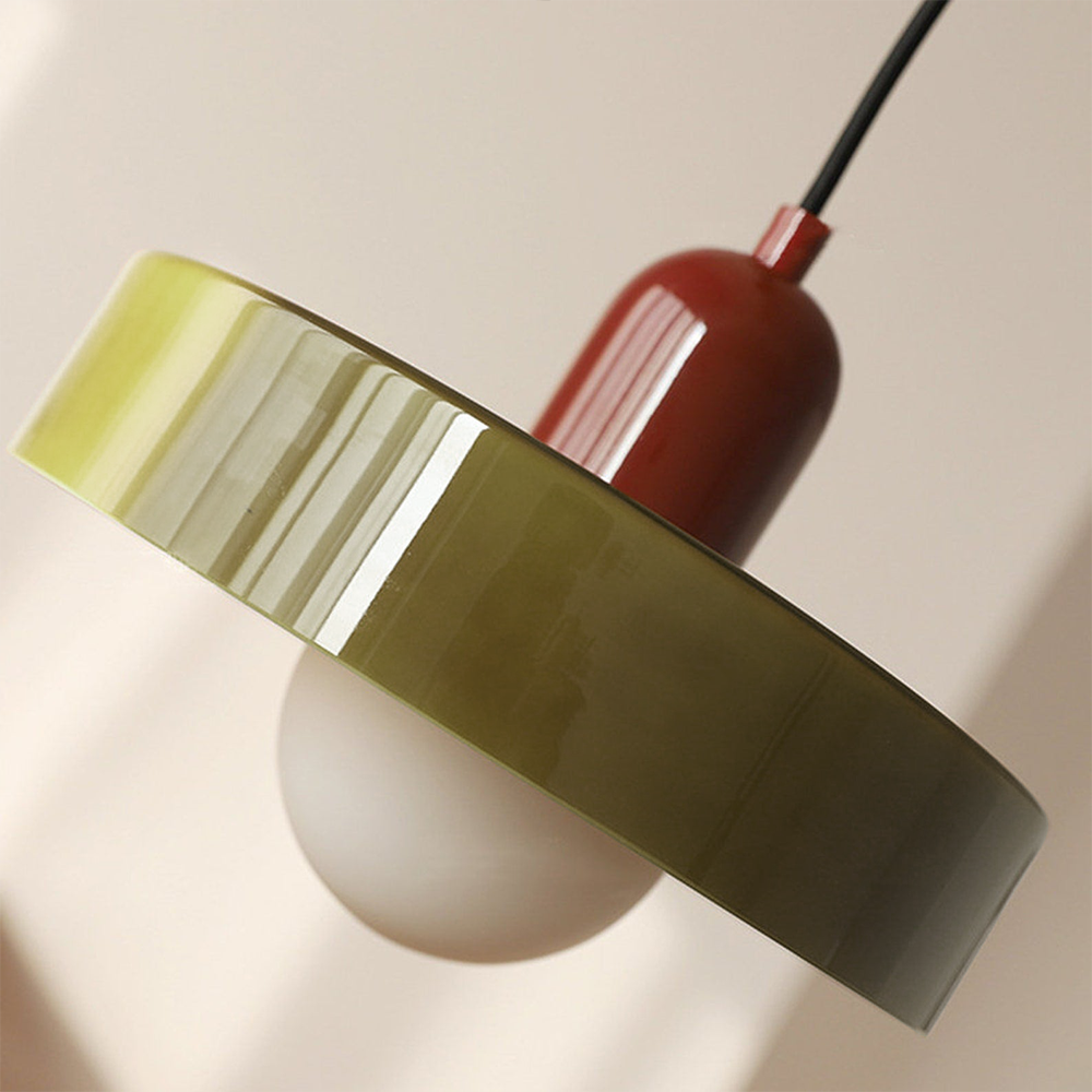 Modern Glass LED Pendant Light | H7.09&quot; eller H8.66&quot; | Bauhaus-inspirerad | Takarmatur | Brick by Brick