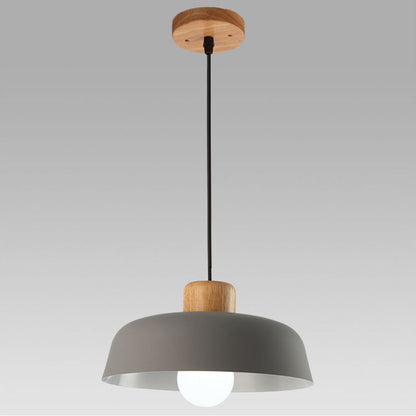 Nordic Creative Pendant Light | Naturligt Trä &amp; Aluminium | Modern Hemljus | 11.81 x 5.51 in | Brick by Brick