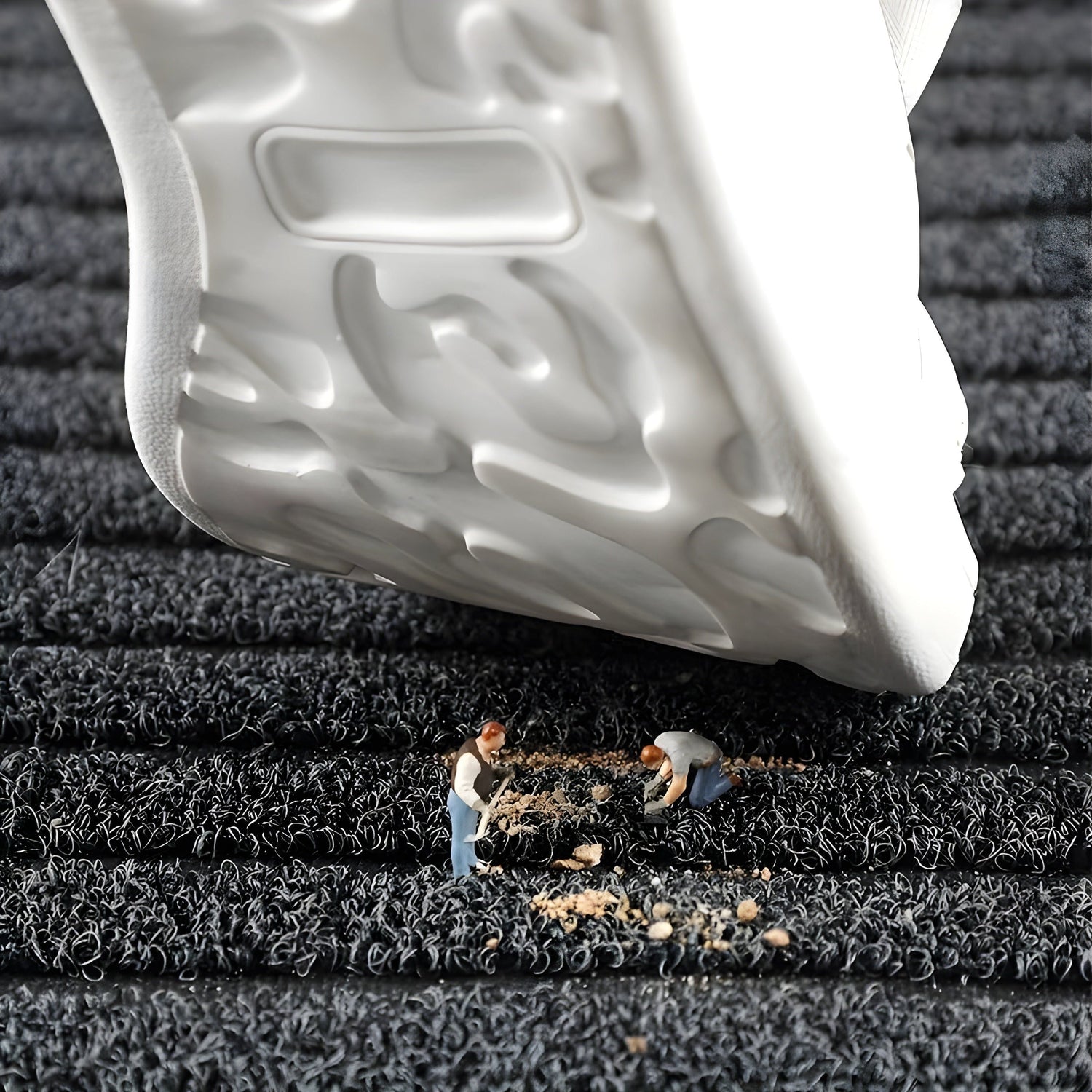 SlipSafe Golvmatta -Randig väderbeständig halkskyddsmatta