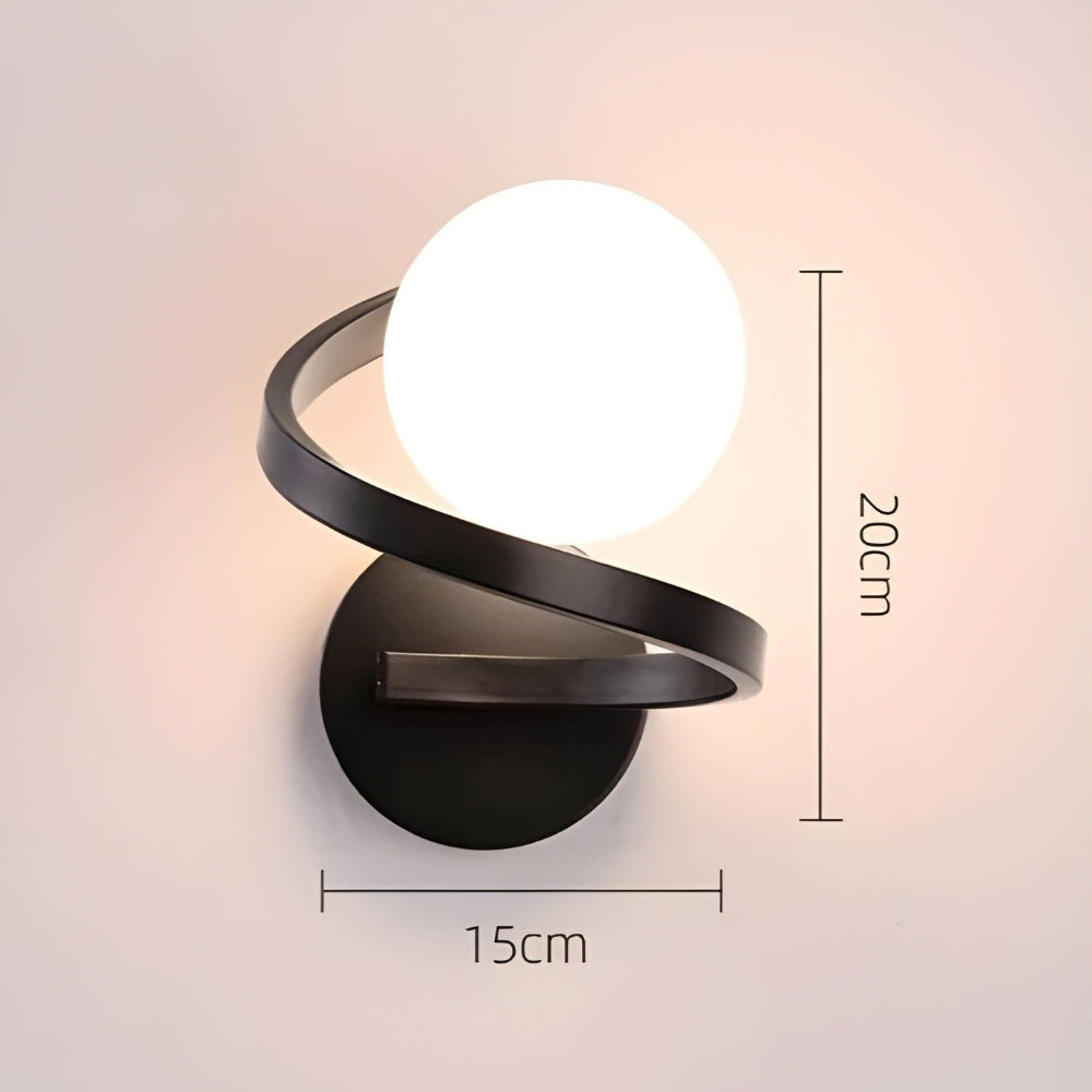 NordicGlow – Spiralvägglampa med modern LED och stilren spiraldesign för moderna rum
