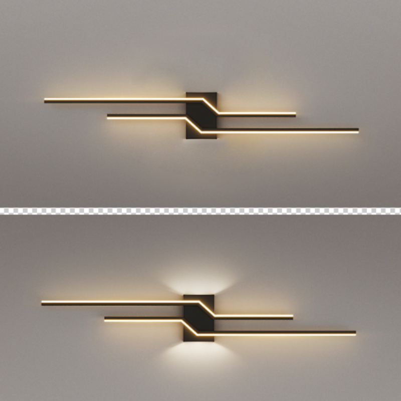 Alana Modern LED Vägglampa - Svart/Vit Vardagsrum/Sovrum