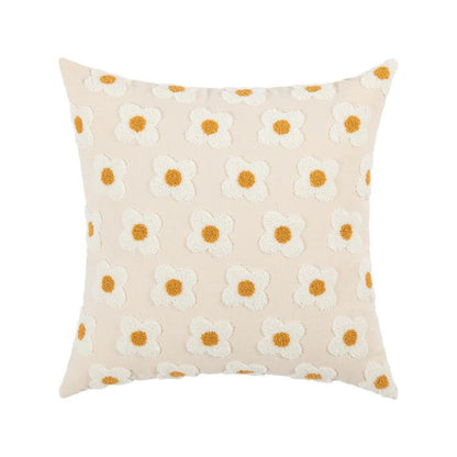 Lustrous Floral Broderad Kuddöverdrag