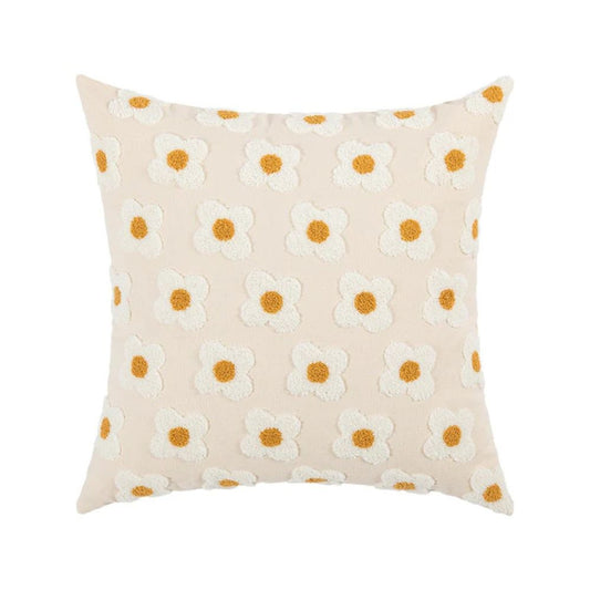 Lustrous Floral Broderad Kuddöverdrag