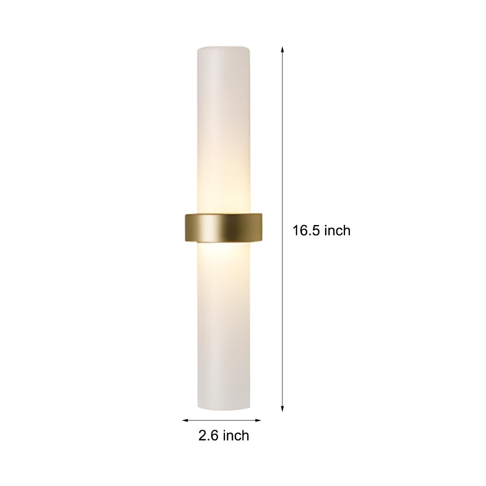GlowLicht - Modern vägglampa av frostat glasrör i varm vit för vardagsrummet