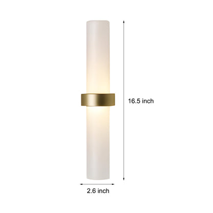 GlowLicht - Modern vägglampa av frostat glasrör i varm vit för vardagsrummet