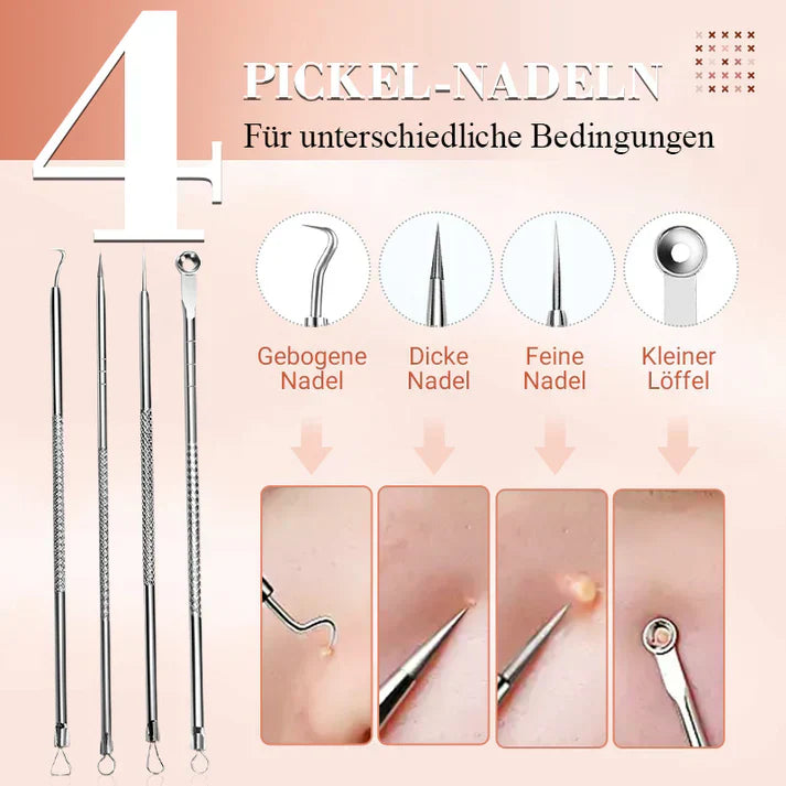 Carvallo Set PureSkinX | Precise & Hygienic | Stainless Steel Tools for Clear Skin