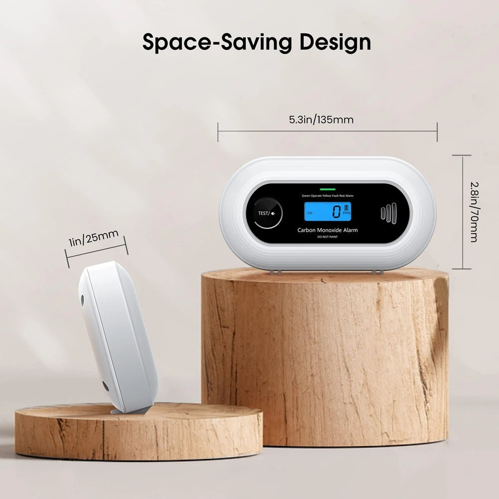 Koldioxiddetektor – 10-års batteri CO-alarm med LCD