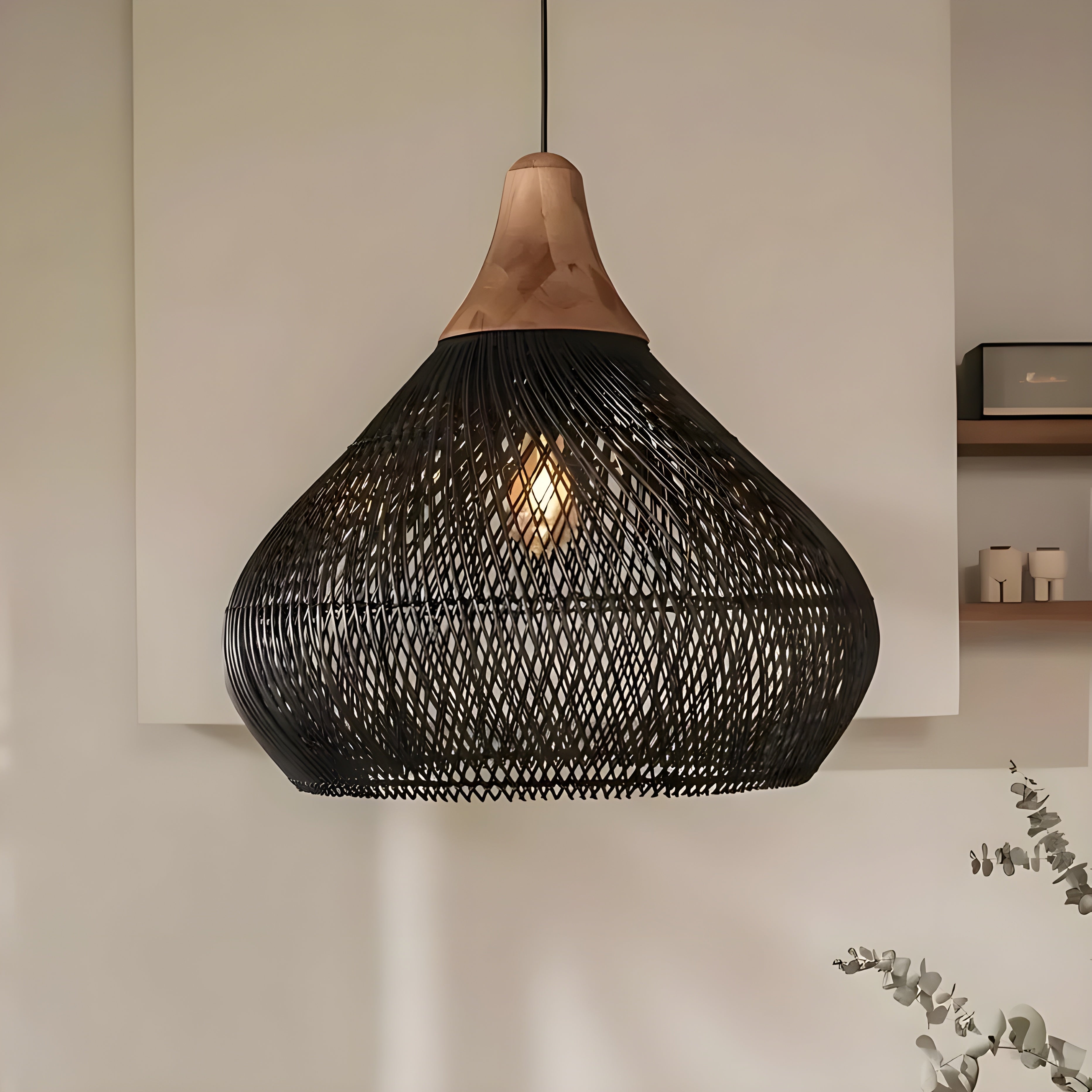 BistroBeam Light - Modern Rattan- taklampa