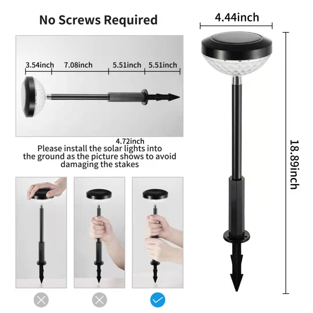 Solar trädgårdslampa med färgskift – LED trädgårdbelysning för utomhusbruk med blomsterdesign