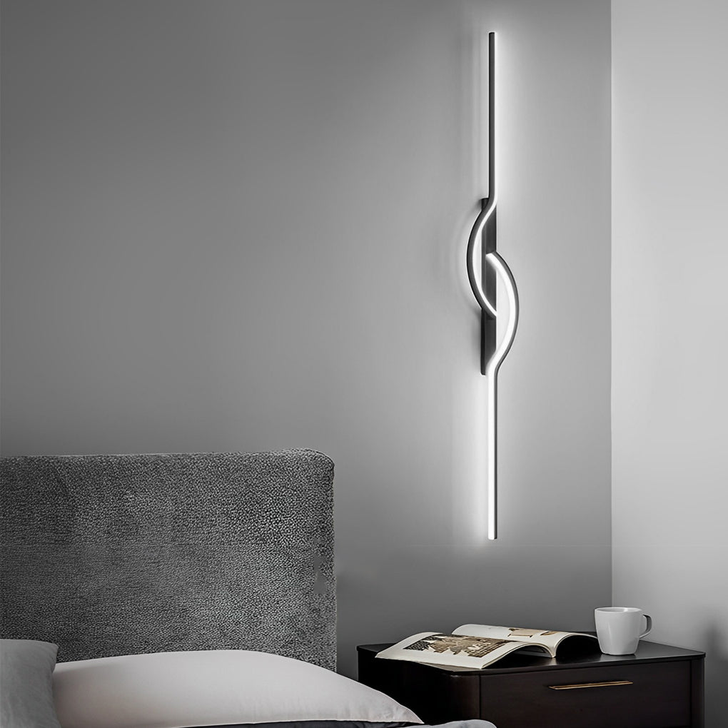 Vägglampa Modern Svart Aluminium LED Armatur